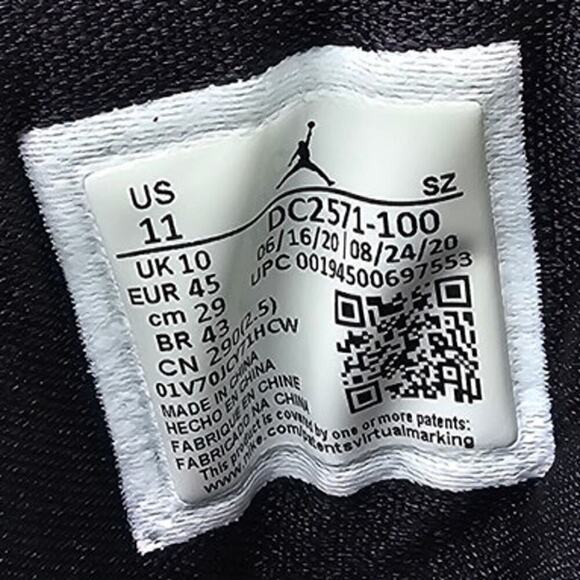 Jordan Flight 45 High Concord DC2571-100 White Black Basketball Shoe Men's 11 - Picture 6 of 11